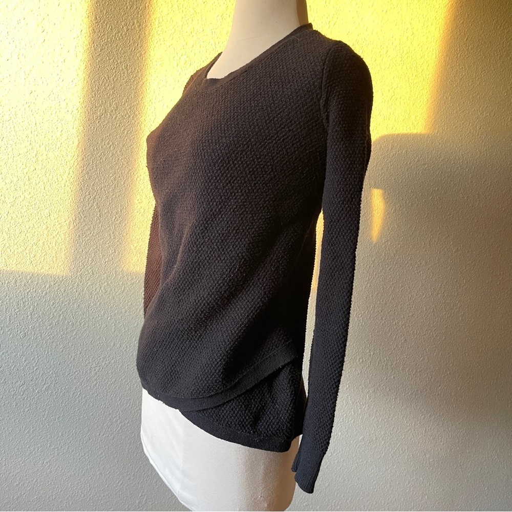Madewell black knit long sleeve Feature Pullover Sweater womens Sz XS